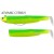 Комплект Black Minnow Combo Jig Head 18 гр + 2 Lures No 3 120 мм Цвят Atomic Citrus (BM3218) - Fiiish